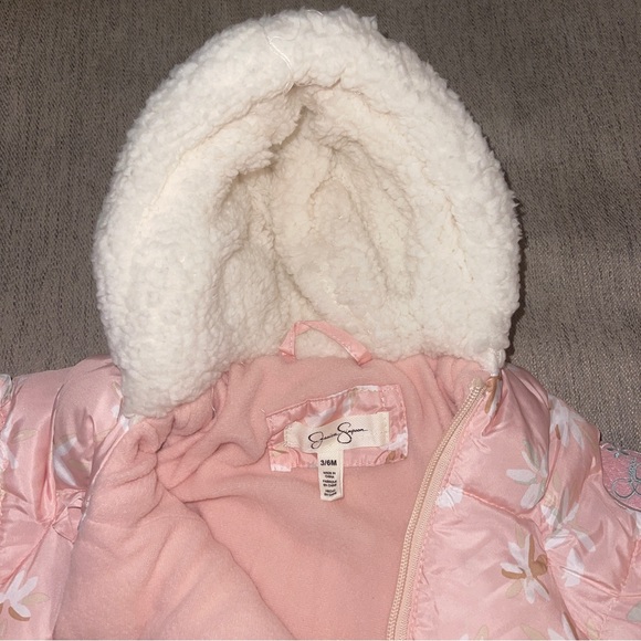 Pink 3/6 Month Baby Snowsuit - Jessica Simpson - Picture 7 of 9
